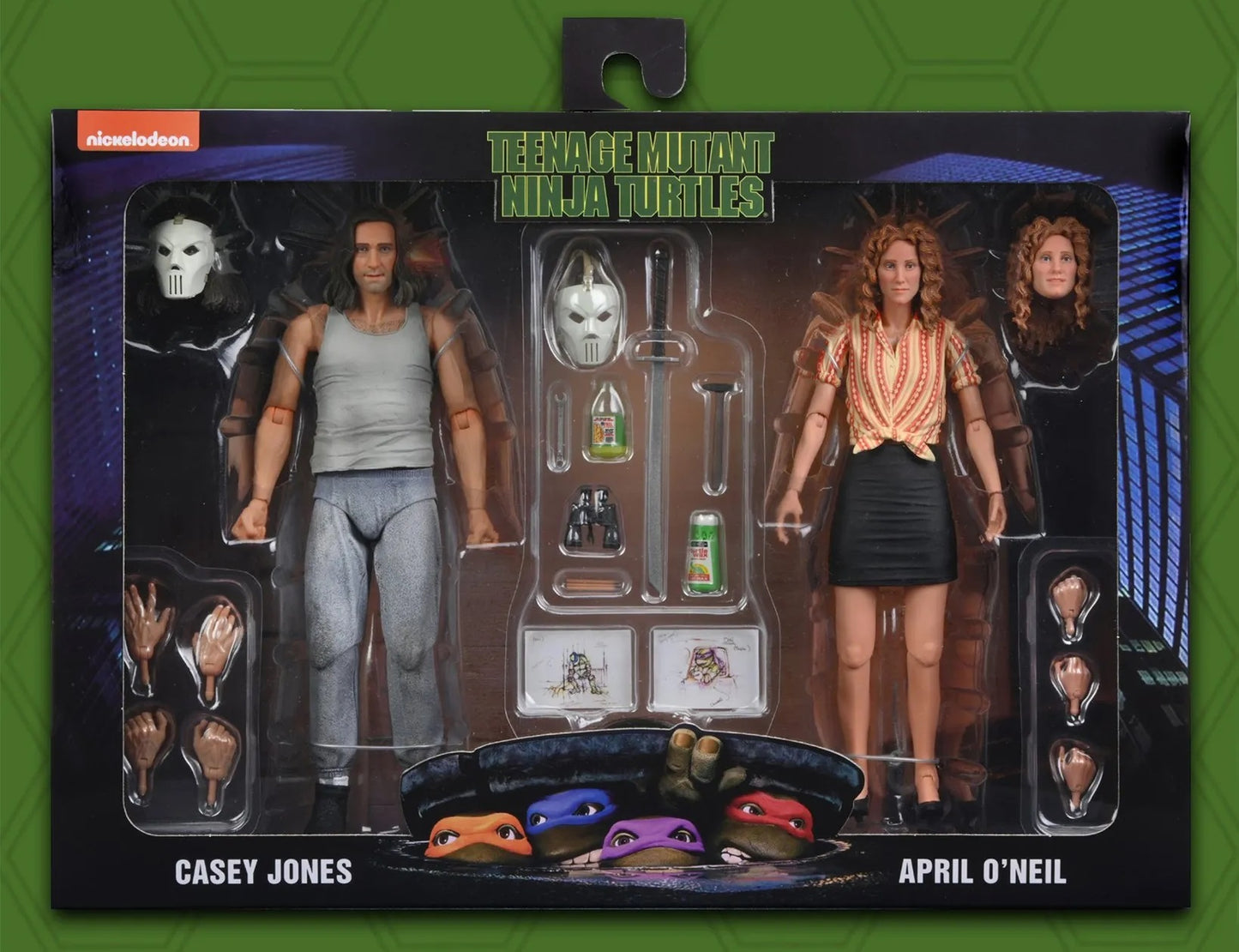 Teenage Mutant Ninja Turtles (1990) Casey Jones & April O'Neil 7" Figures
