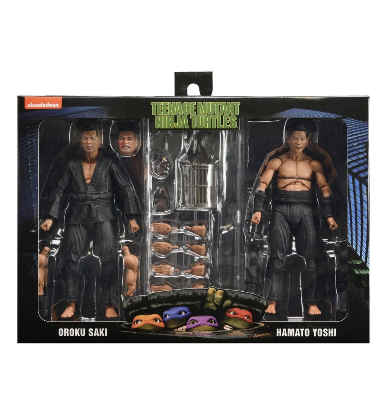 Teenage Mutant Ninja Turtles (1990) Shadow Warriors Oroku Saki vs Hamato Yoshi 7" Figures