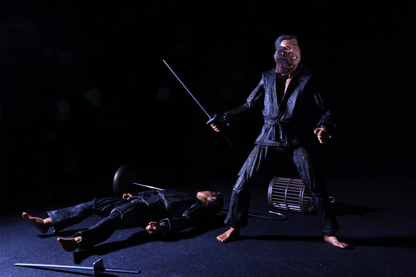 Teenage Mutant Ninja Turtles (1990) Shadow Warriors Oroku Saki vs Hamato Yoshi 7" Figures