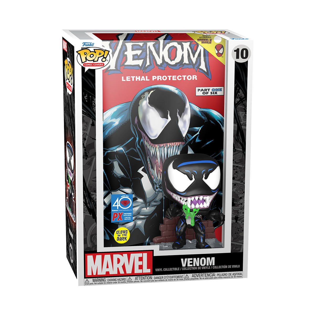 POP! Comic Covers 10: Venom Lethal Protector (Glow In The Dark) PX Previews Exclusive