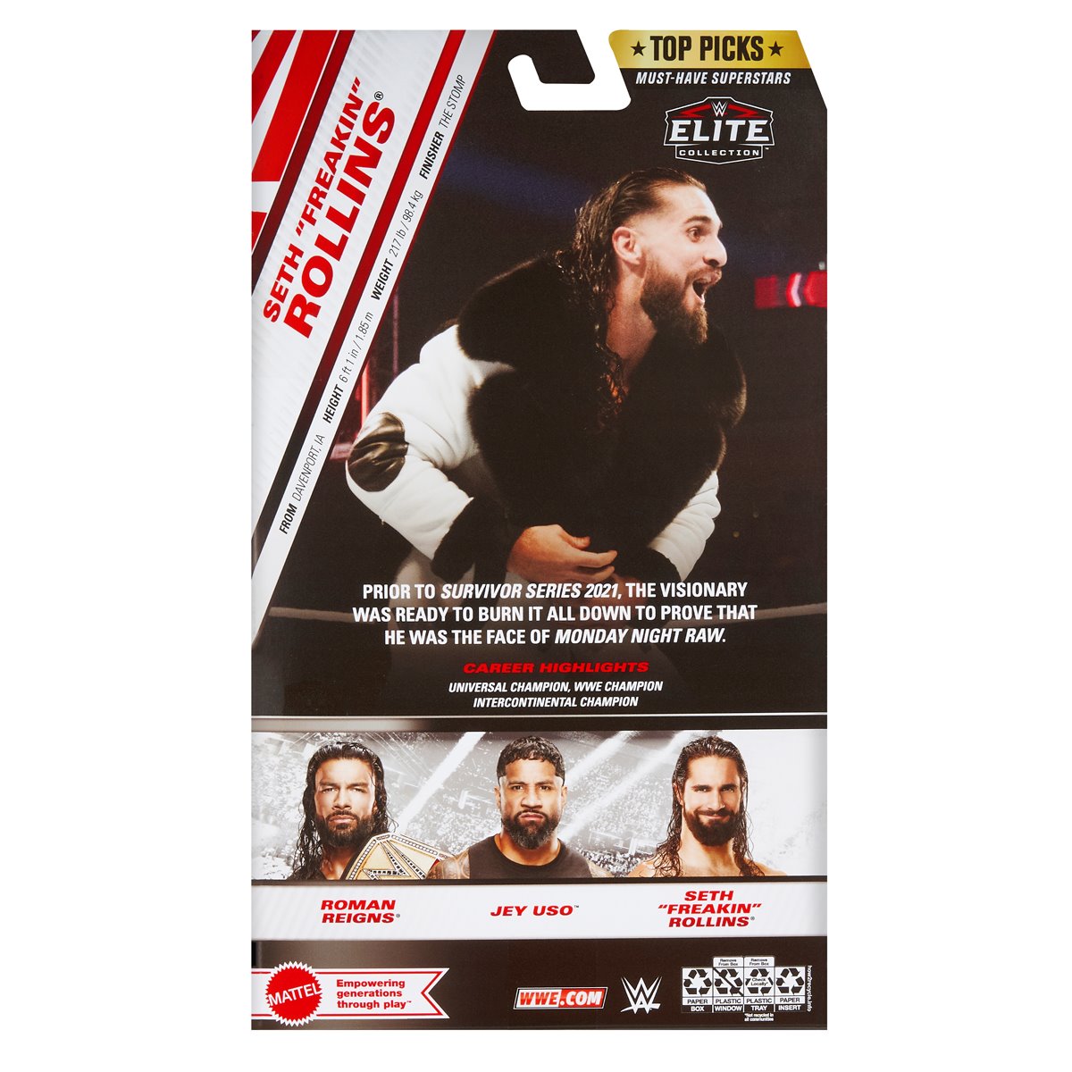 WWE Elite Collection Top Picks 2025 Wave 1 Seth "Freakin" Rollins