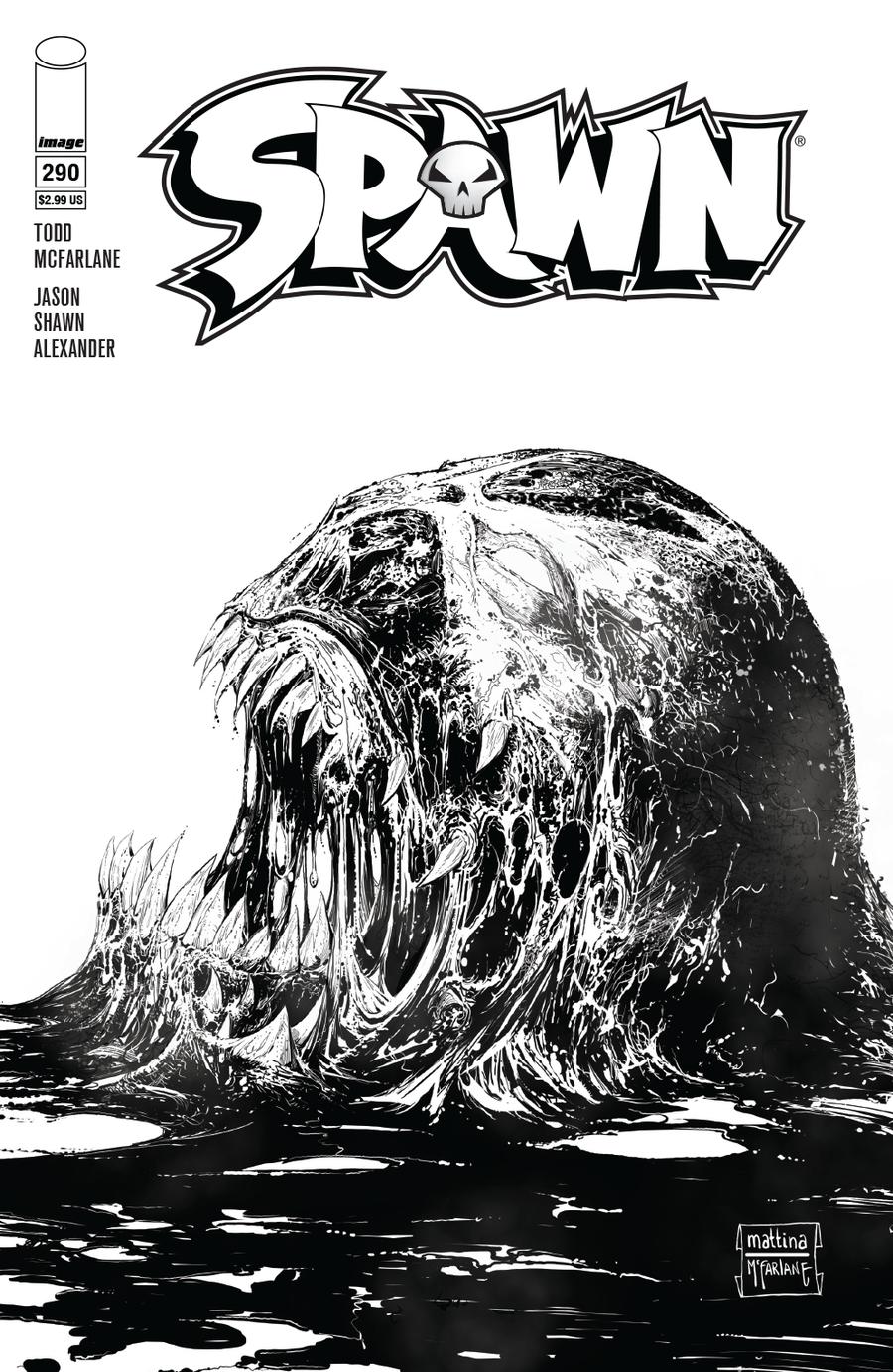 Spawn #290 Black & White Variant Edition (Mattina) [2018]