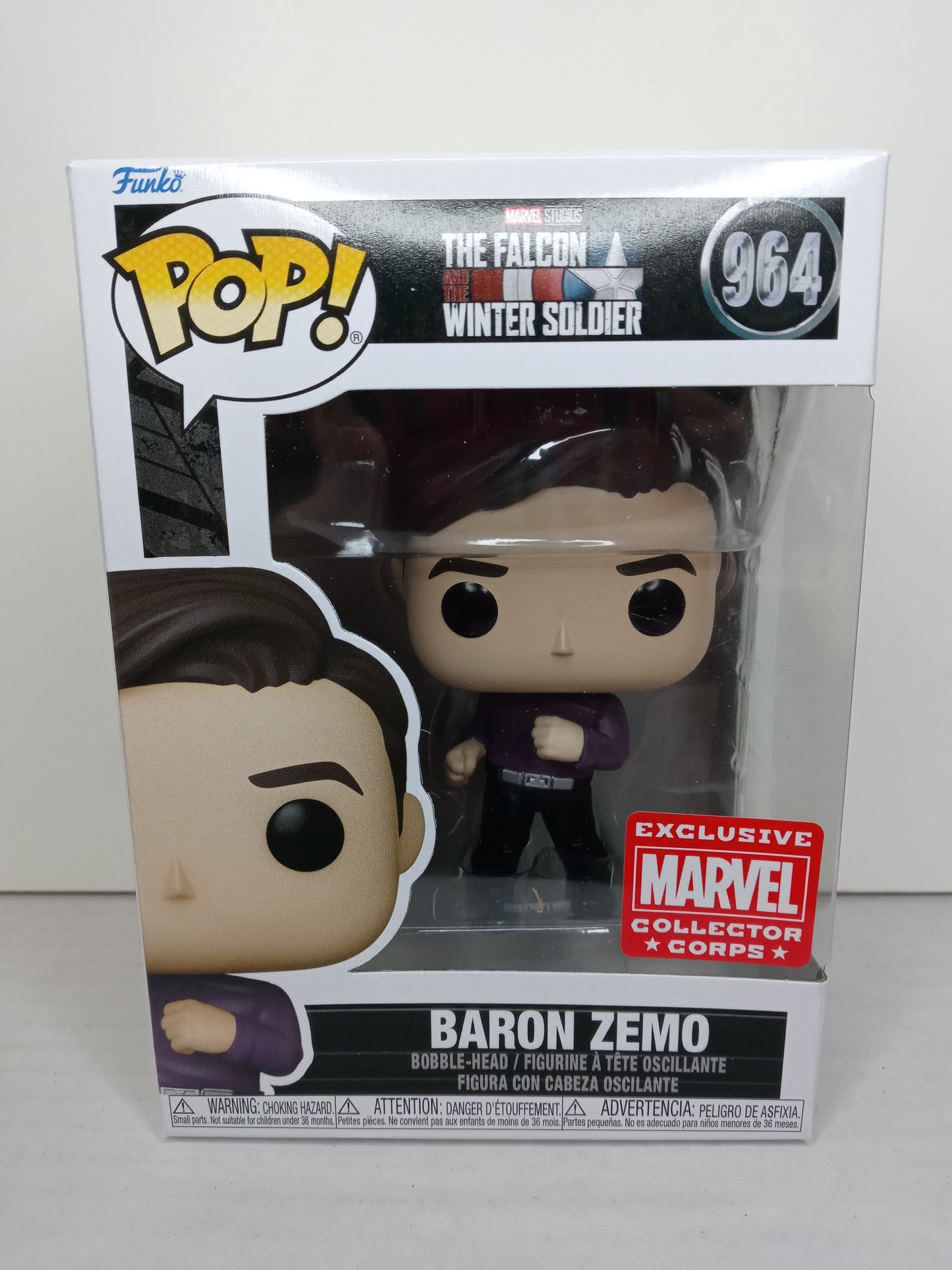 POP! Marvel 964 The Falcon and The Winter Soldier - Baron Zemo Marvel Collector Corps Exclusive