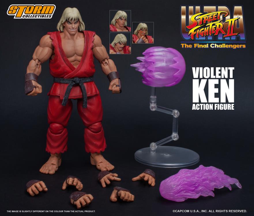 Street Fighter II Ultra Violent Ken 1/12 Scale Fig