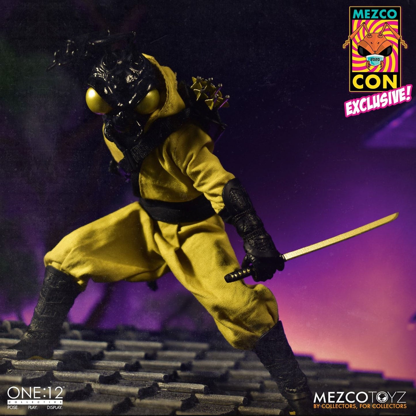 Mezco Con Booth-In-A-Box One:12 Collective Gomez - The Clan of The Golden Dragon Edition XXL Swag Set