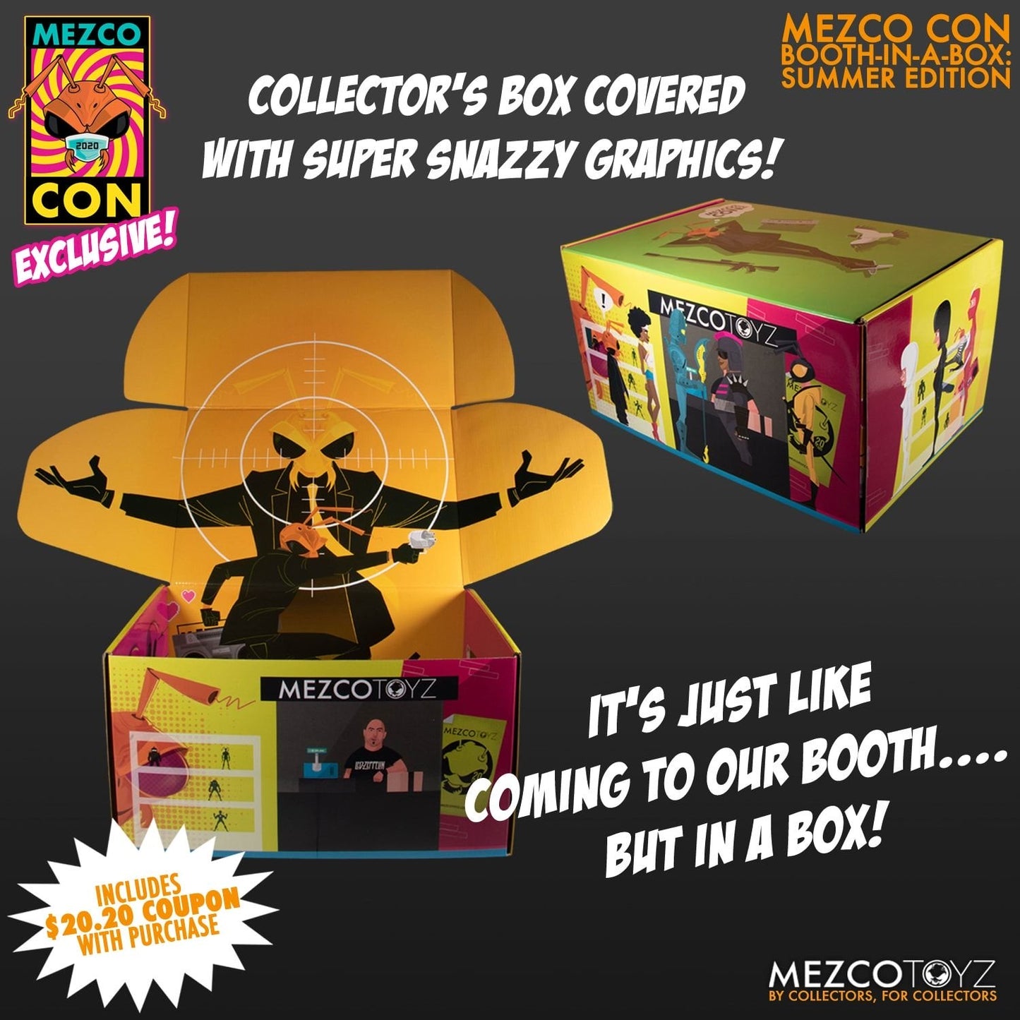 Mezco Con Booth-In-A-Box One:12 Collective Gomez - The Clan of The Golden Dragon Edition XXL Swag Set