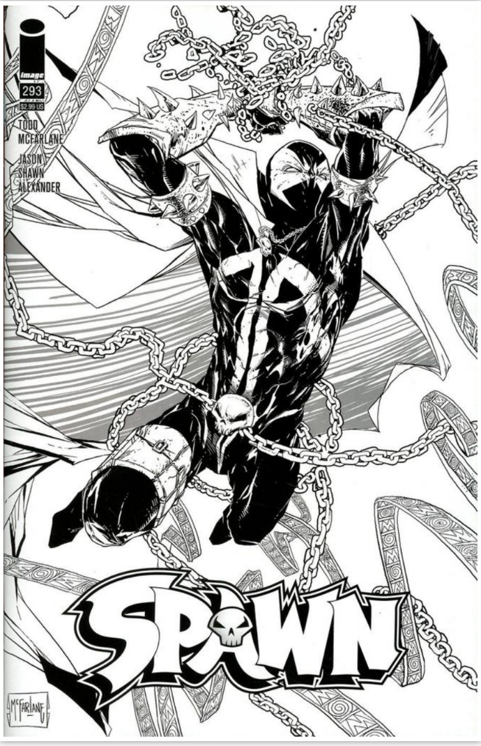 Spawn #293 Black & White PRINTING ERROR [2019]