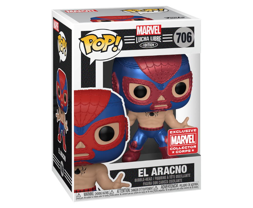 POP! Marvel 706 Lucha Libre: El Aracno (Spider-Man) (Metallic) Exclusive