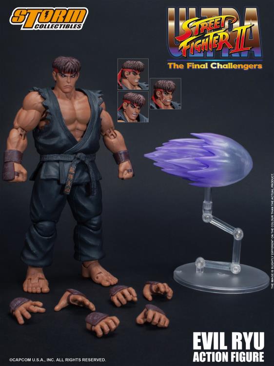 Street Fighter II Ultra Evil Ryu 1/12 Scale Fig