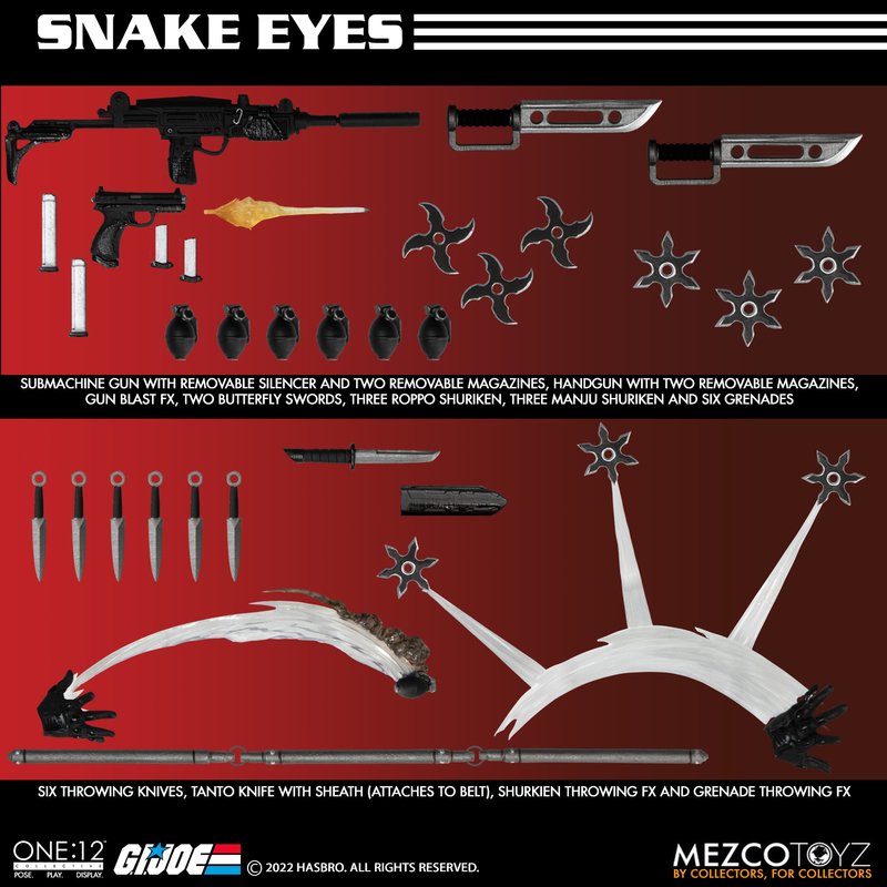 [PREORDER February 2024] One:12 Collective G.I. Joe Snake Eyes Deluxe Edition